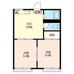 ファミーユ・H 2DKの間取図画像