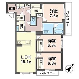 間取図画像 3LDK