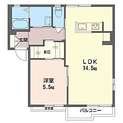 サザンテラス2 1LDKの間取図画像