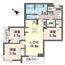 レスピラーレ湘南 3LDKの間取図画像