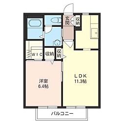 ライズハイツ 1LDKの間取図画像