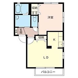 シャーメゾンボヌール 1LDKの間取図画像