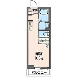 シャーメゾン・アトレ ワンルームの間取図画像