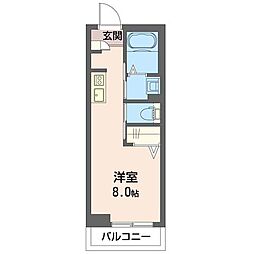 シャーメゾン・アトレ ワンルームの間取図画像