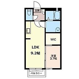 ラ・フォンテーヌ2 1LDKの間取図画像
