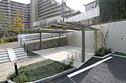 屋根付きの駐輪場です。