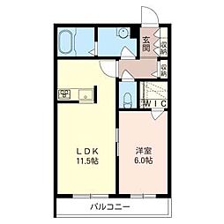 クレーンパレス井の頭 1LDKの間取図画像