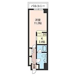 スタジオーネK&A 1Kの間取図画像
