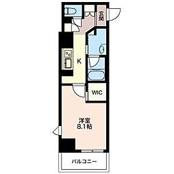 グランドール新宿 1Kの間取図画像