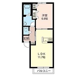 プロミネンス蔵前 1LDKの間取図画像