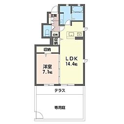 Cuorell 1LDKの間取図画像