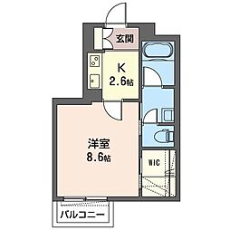 RoyalDomainOmiya 1Kの間取図画像