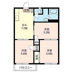 アネックス鈴木 3DKの間取図画像