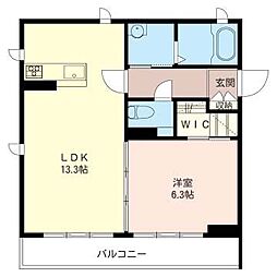 ブランパイン大宮 1LDKの間取図画像