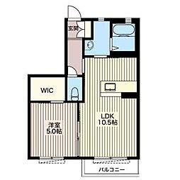 リヤンドゥボンヌール 1LDKの間取図画像