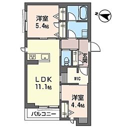 GREENTERRACE 2LDKの間取図画像