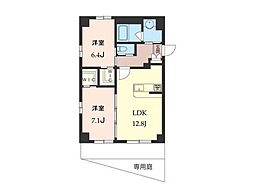 シェモア中村橋 2LDKの間取図画像