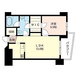 エスティメゾン恵比寿2 1LDKの間取図画像