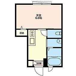 サンテラス代々木 1Kの間取図画像