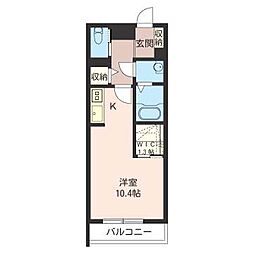 GRANDEUR.M.T ワンルームの間取図画像