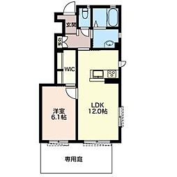 パテオ 1LDKの間取図画像