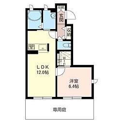 グランドゥール・A・T 1LDKの間取図画像