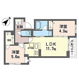 間取図画像 2LDK