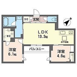 間取図画像 2LDK