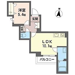 ティーケー幕張本郷 1LDKの間取図画像