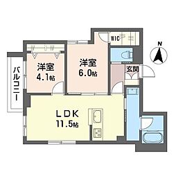 ラビアンローズ 2LDKの間取図画像