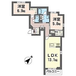 間取図画像 2LDK