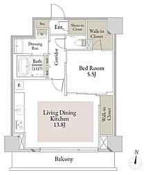 スカイテラス南大塚 1LDKの間取図画像