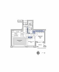 プライムメゾン御殿山EAST 2LDKの間取図画像