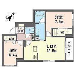 フォス 渋谷笹塚 2LDKの間取図画像