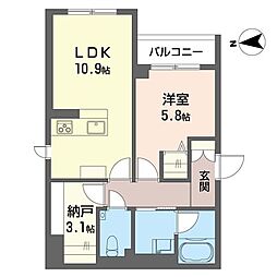 ウエストカサイ西葛西 1SLDKの間取図画像