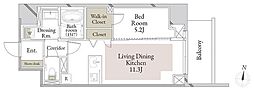 スカイテラス南大塚 1LDKの間取図画像