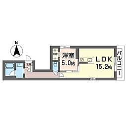 アミーゴ パエーゼ 青葉台 1LDKの間取図画像