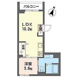 アルフラット パセリ25 1LDKの間取図画像