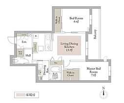 グローサーバウム 2LDKの間取図画像