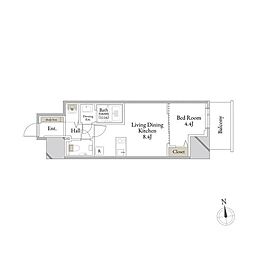 シャーメゾンステージ浅草橋 1LDKの間取図画像
