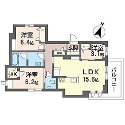 ノアーズアーク 3LDKの間取図画像