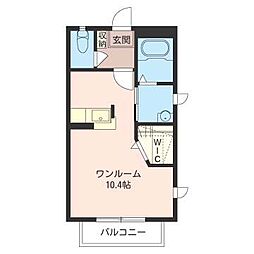 ヒルズコート湘南台 ワンルームの間取図画像