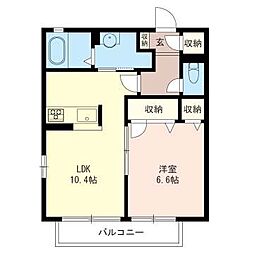 ハイムマーレカルモ 1LDKの間取図画像