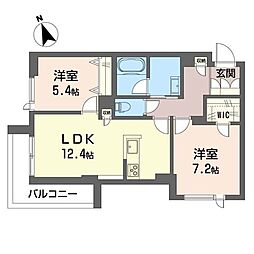 エフボーテ 2LDKの間取図画像