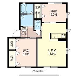 間取図画像 2LDK