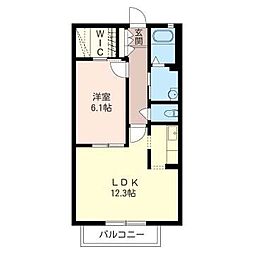アドラブール 1LDKの間取図画像