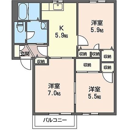 サンフロントあずま_間取り_0