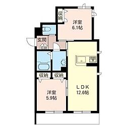 GrandVerde 2LDKの間取図画像