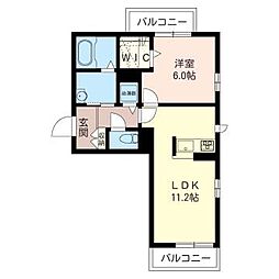 アストレア 1LDKの間取図画像