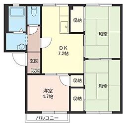 カルム福田 3DKの間取図画像